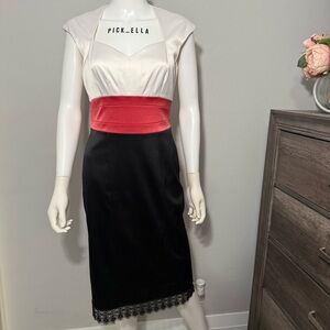 4 Sangria Color-block special occasion streight dress